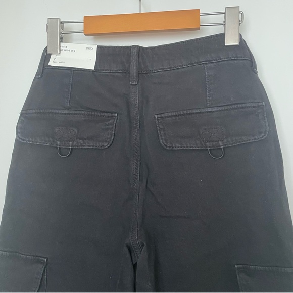 BNWT Petite Drape Stretch Super High-Waisted Cargo Baggy Wide-Leg Pant - Picture 4 of 7